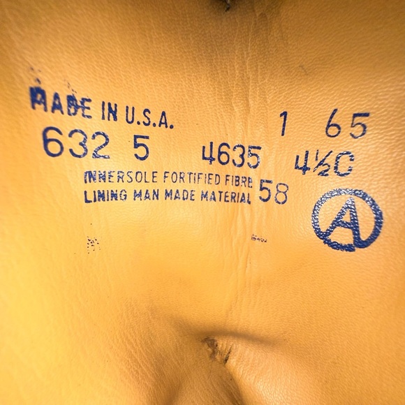 Vintage Acme Women’s Cowboy Boots Tan Brown Western Leather 4.5C USA 1965 - Picture 5 of 10